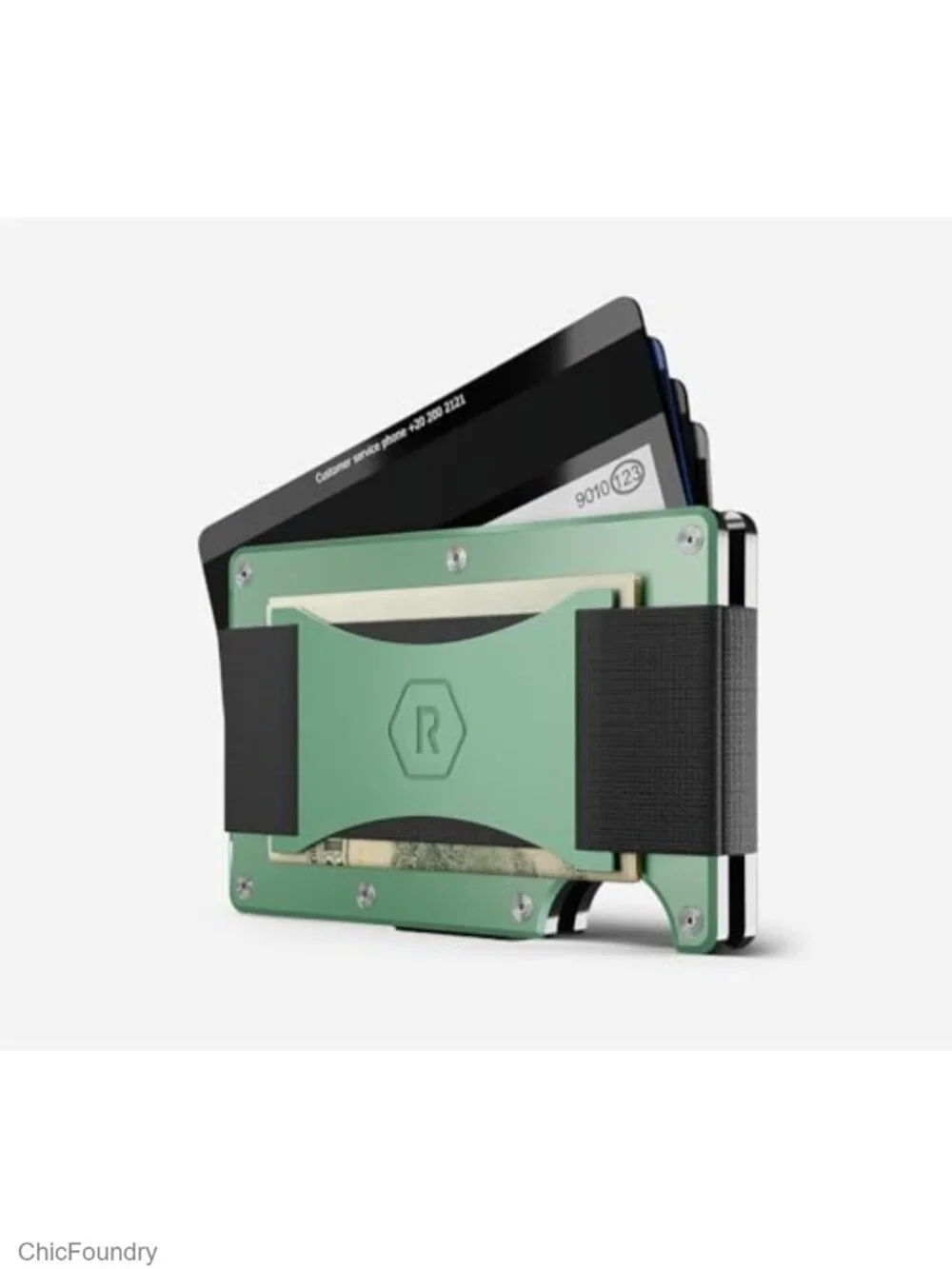 Slim RFID Blocking Aluminum Wallet for Women, Holds 12 Cards, Cash Strap,